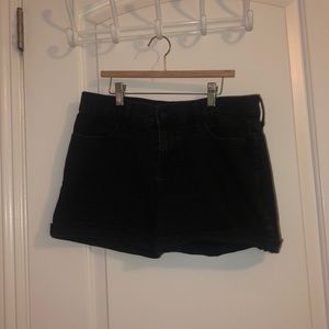 Black Denim Shorts